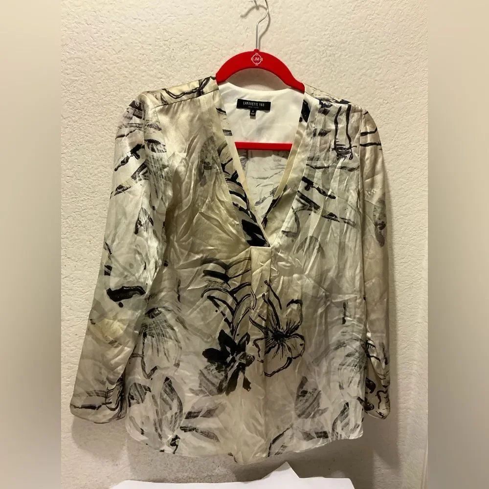 Lafayette 148 100% Silk Blouse size P